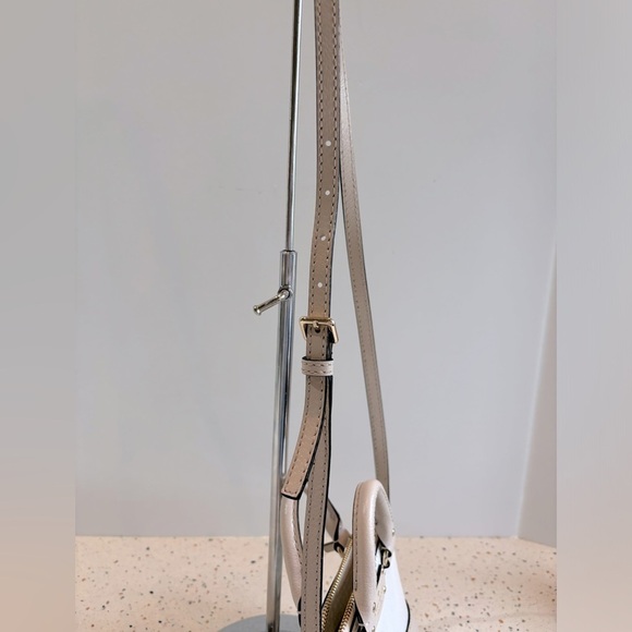 Kate Spade Mini Bag Handbag Crossbody or Carry‎ Satchel Purse White/Tan Leather - Picture 10 of 14